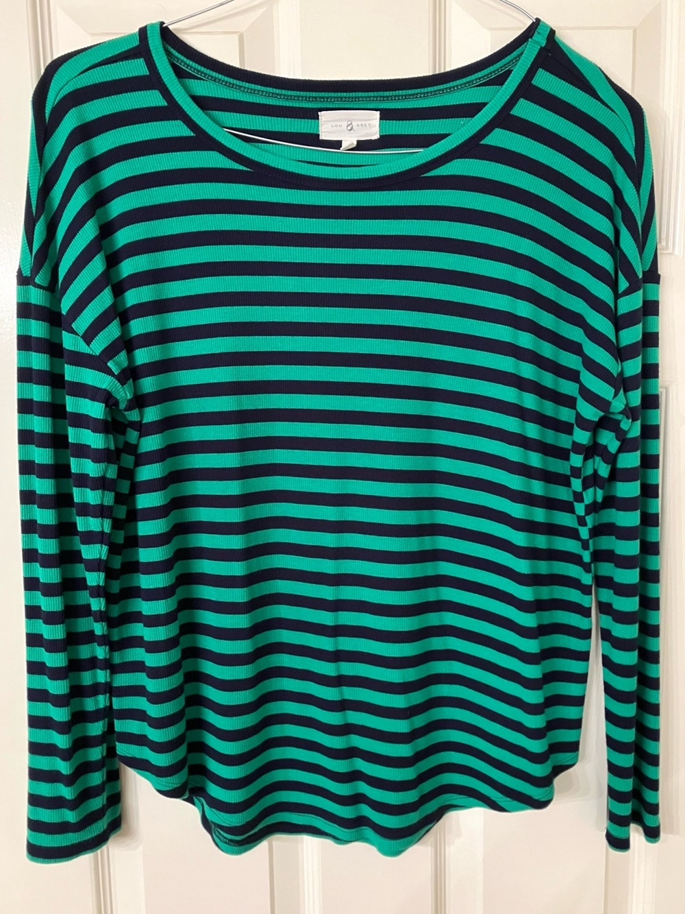 Lou & Grey Green Striped Top